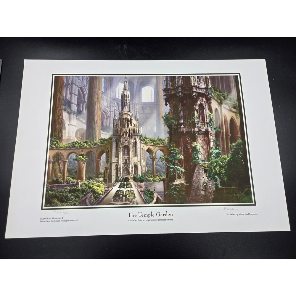 MTG The Temple Garden Art Print Rob Alexander Signed Numbered